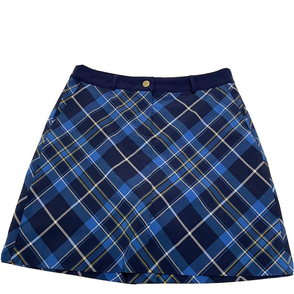 lady hagen Ladies Sz 4 Tennis Golf  pickleball skort plaid Stretch zipper